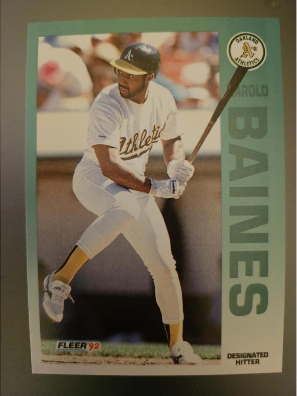 1992 Fleer #249 Harold Baines HOF Oakland Athletics As